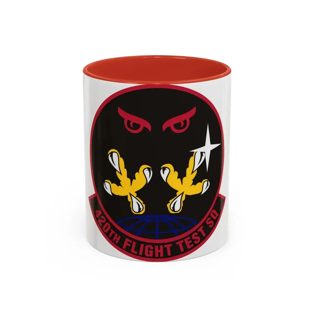 420 Flight Test Squdron AFMC (U.S. Air Force) Accent Coffee Mug 11oz Red - Go Mug Yourself