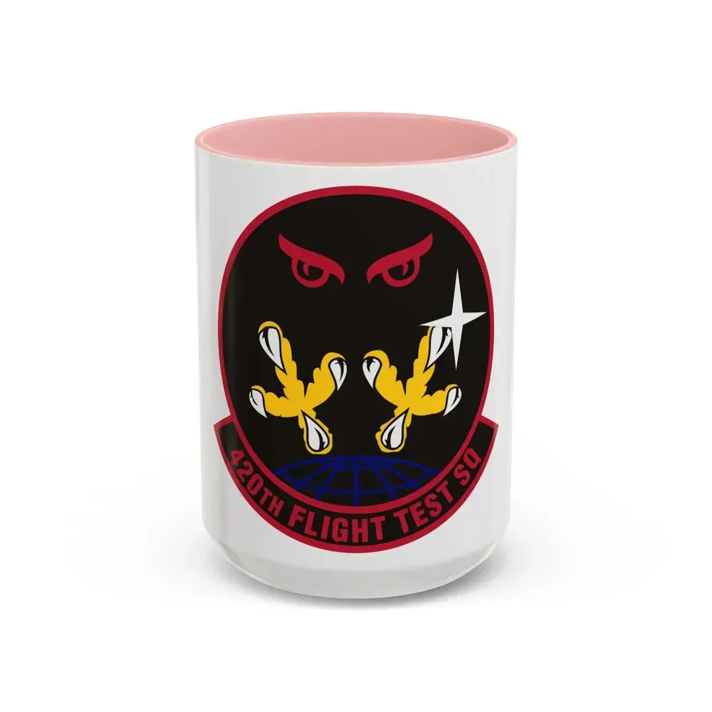 420 Flight Test Squdron AFMC (U.S. Air Force) Accent Coffee Mug 15oz Pink - Go Mug Yourself