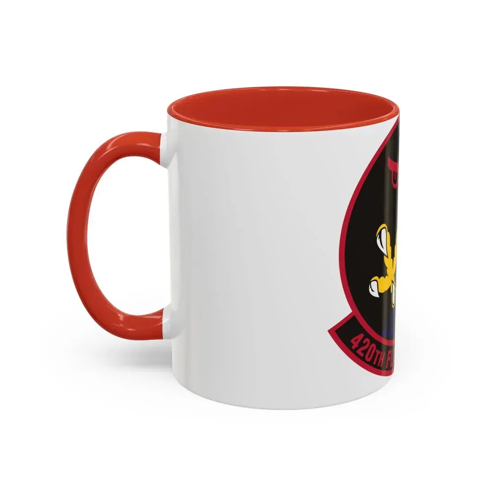 420 Flight Test Squdron AFMC (U.S. Air Force) Accent Coffee Mug - Go Mug Yourself