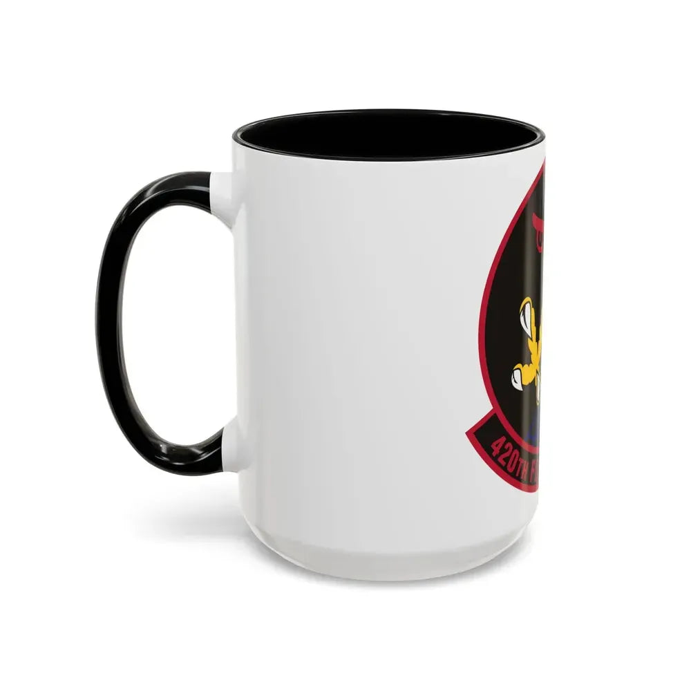 420 Flight Test Squdron AFMC (U.S. Air Force) Accent Coffee Mug - Go Mug Yourself
