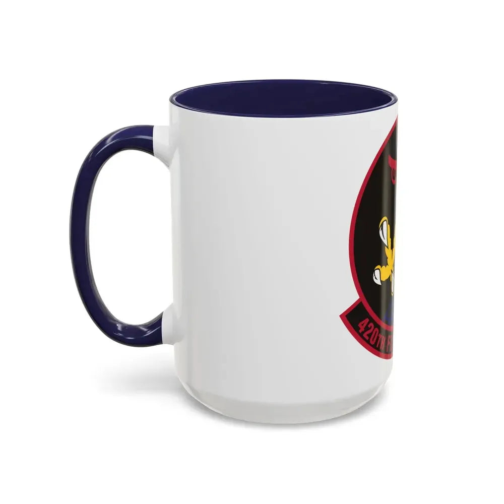 420 Flight Test Squdron AFMC (U.S. Air Force) Accent Coffee Mug - Go Mug Yourself