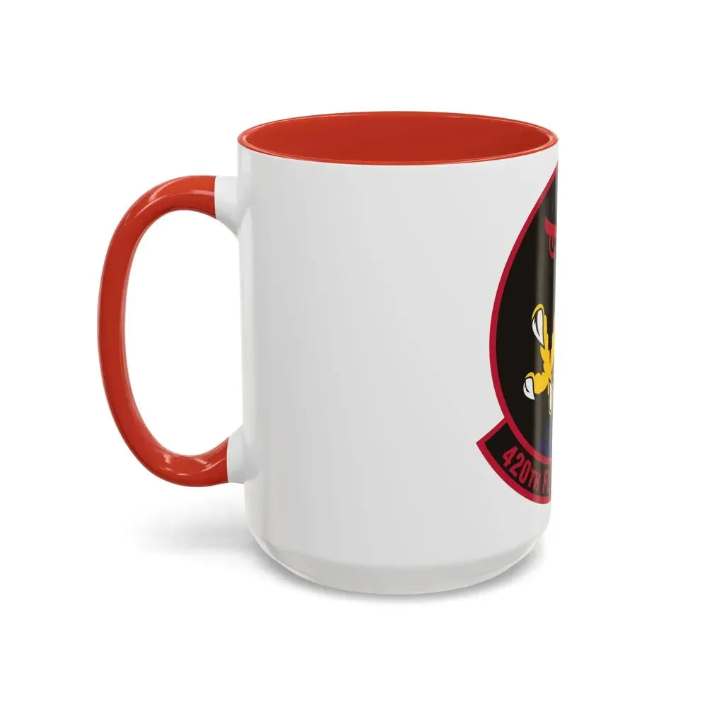 420 Flight Test Squdron AFMC (U.S. Air Force) Accent Coffee Mug - Go Mug Yourself