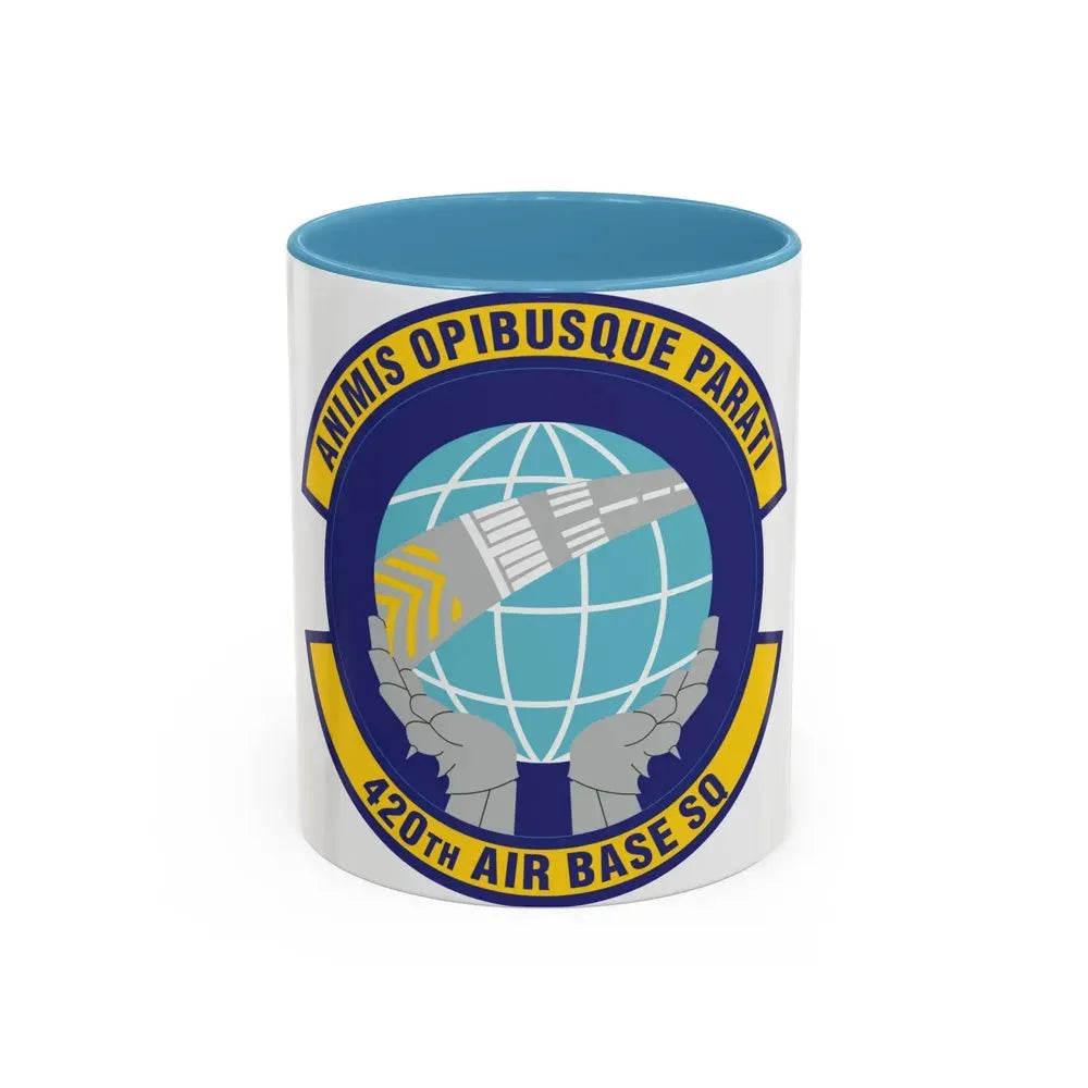 420th Air Base Squadron (U.S. Air Force) Accent Coffee Mug 11oz Light Blue - Go Mug Yourself