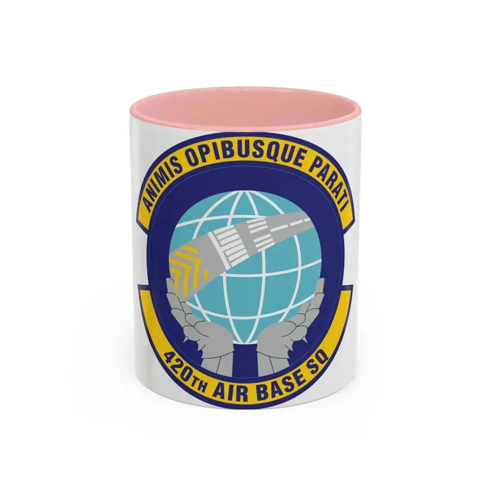 420th Air Base Squadron (U.S. Air Force) Accent Coffee Mug 11oz Pink - Go Mug Yourself