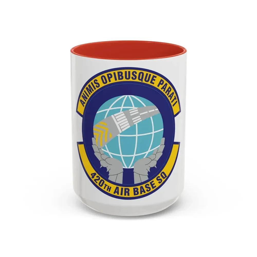 420th Air Base Squadron (U.S. Air Force) Accent Coffee Mug 15oz Red - Go Mug Yourself
