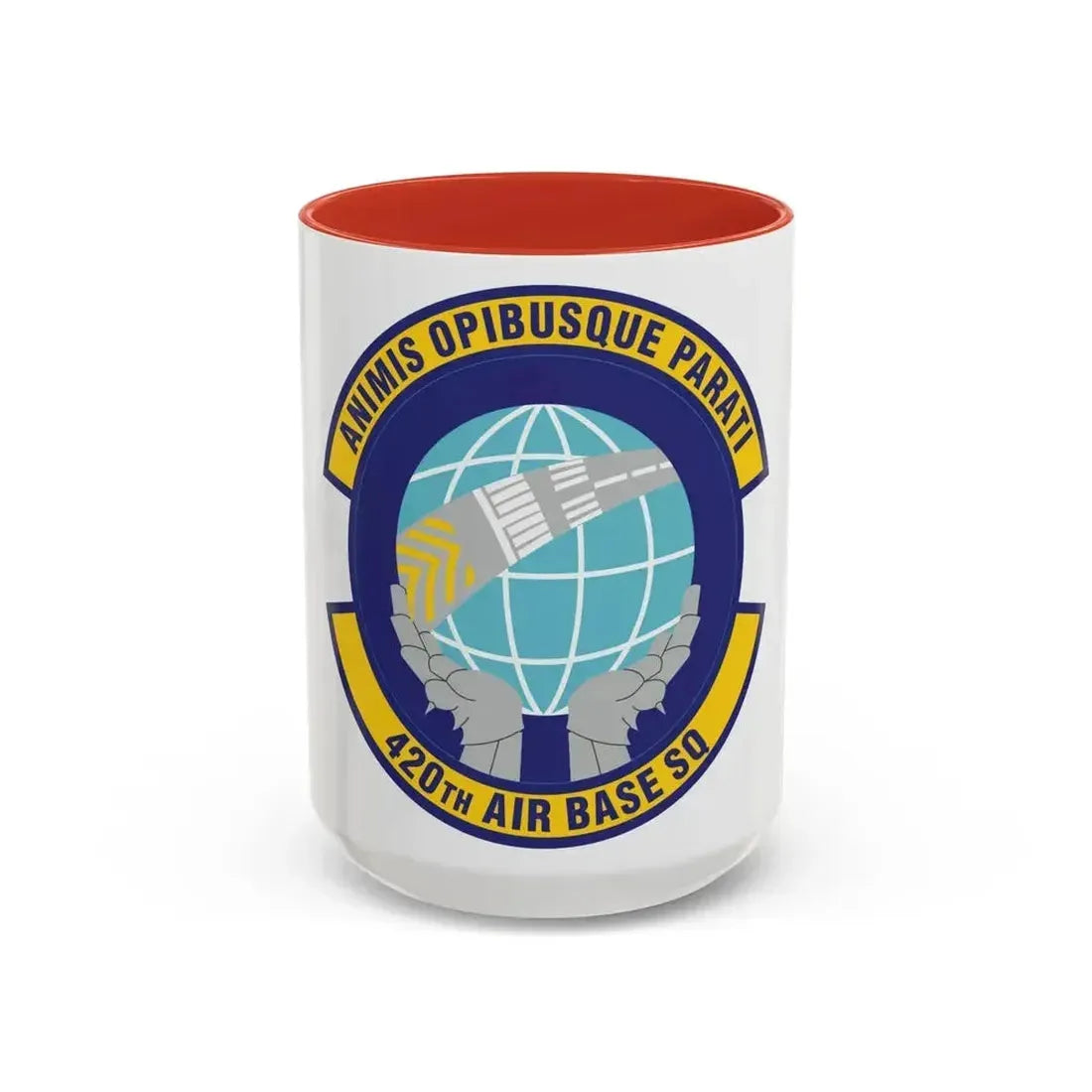 420th Air Base Squadron (U.S. Air Force) Accent Coffee Mug 15oz Red - Go Mug Yourself