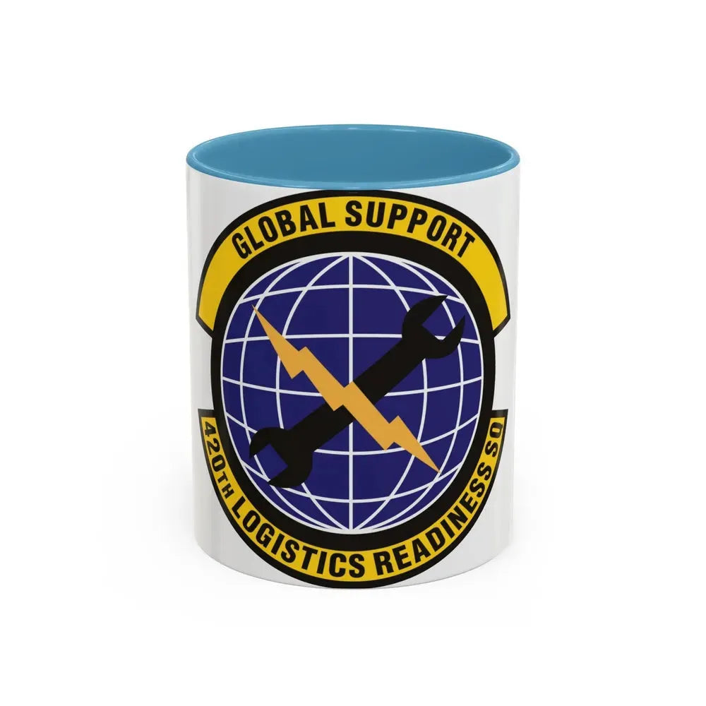 420th Logistics Readiness Squadron (U.S. Air Force) Accent Coffee Mug 11oz Light Blue - Go Mug Yourself