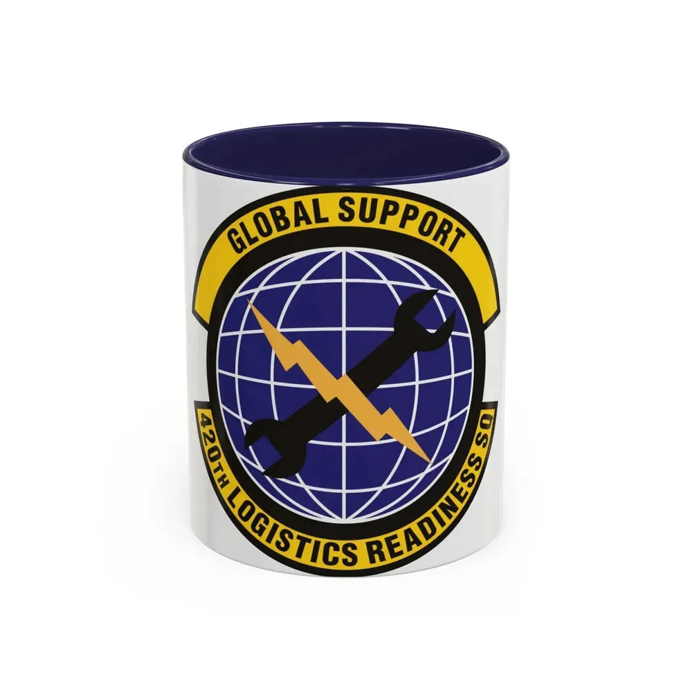 420th Logistics Readiness Squadron (U.S. Air Force) Accent Coffee Mug 11oz Navy - Go Mug Yourself