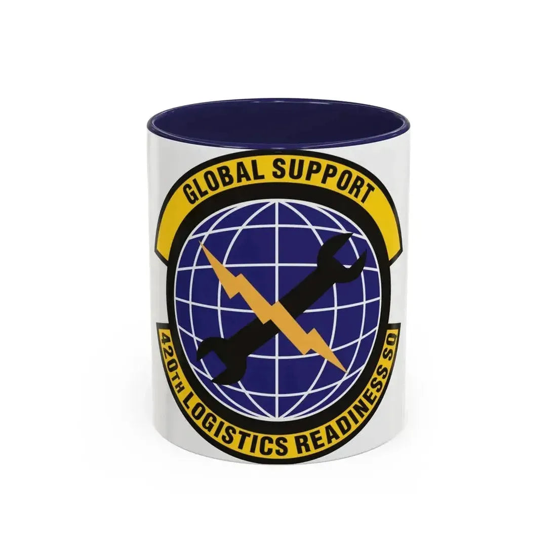 420th Logistics Readiness Squadron (U.S. Air Force) Accent Coffee Mug 11oz Navy - Go Mug Yourself