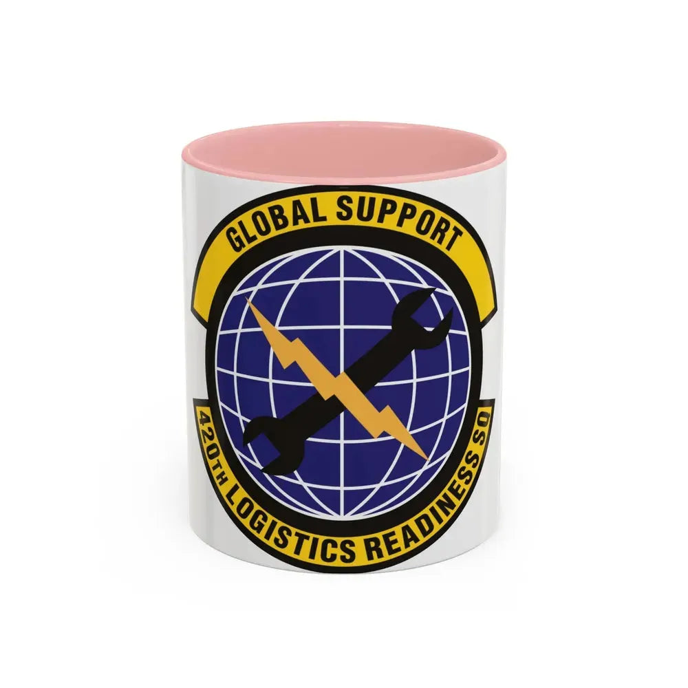 420th Logistics Readiness Squadron (U.S. Air Force) Accent Coffee Mug 11oz Pink - Go Mug Yourself