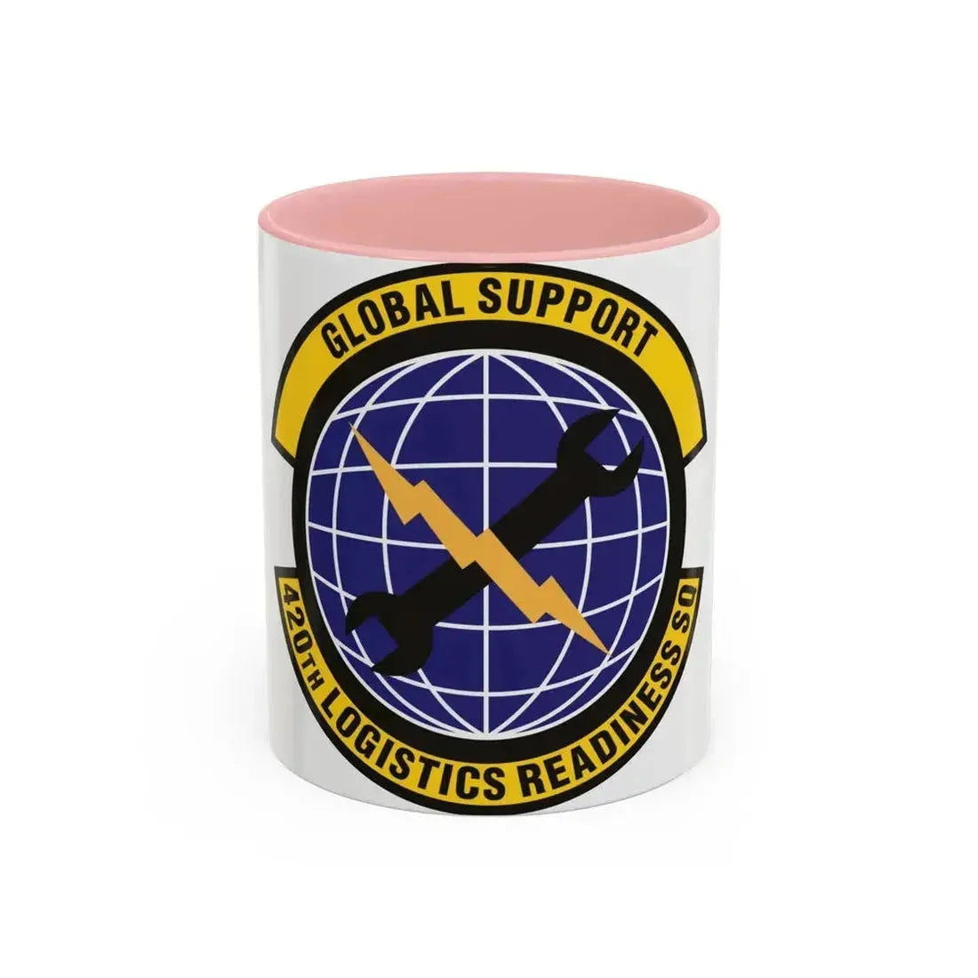 420th Logistics Readiness Squadron (U.S. Air Force) Accent Coffee Mug 11oz Pink - Go Mug Yourself