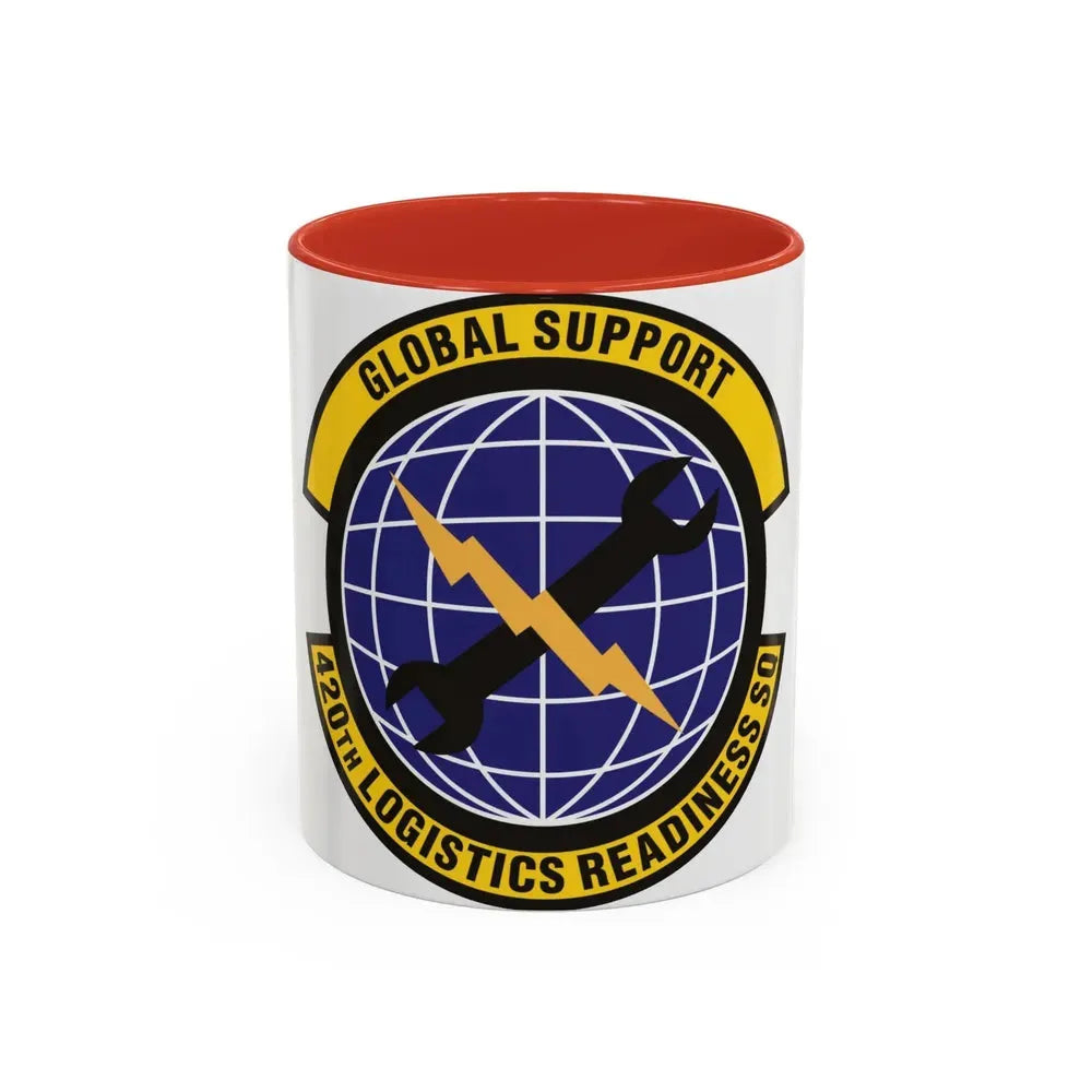 420th Logistics Readiness Squadron (U.S. Air Force) Accent Coffee Mug 11oz Red - Go Mug Yourself