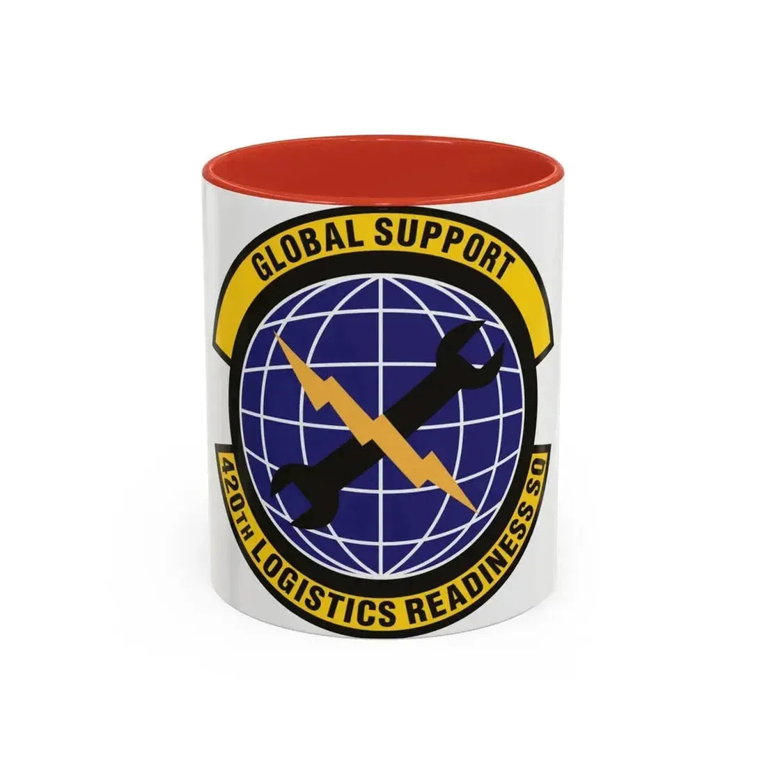 420th Logistics Readiness Squadron (U.S. Air Force) Accent Coffee Mug 11oz Red - Go Mug Yourself