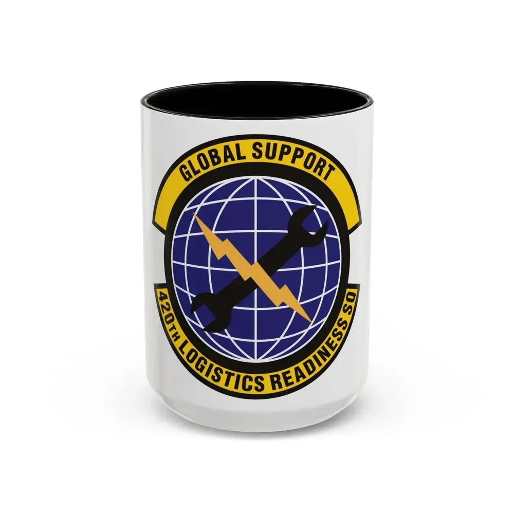 420th Logistics Readiness Squadron (U.S. Air Force) Accent Coffee Mug 15oz Black - Go Mug Yourself