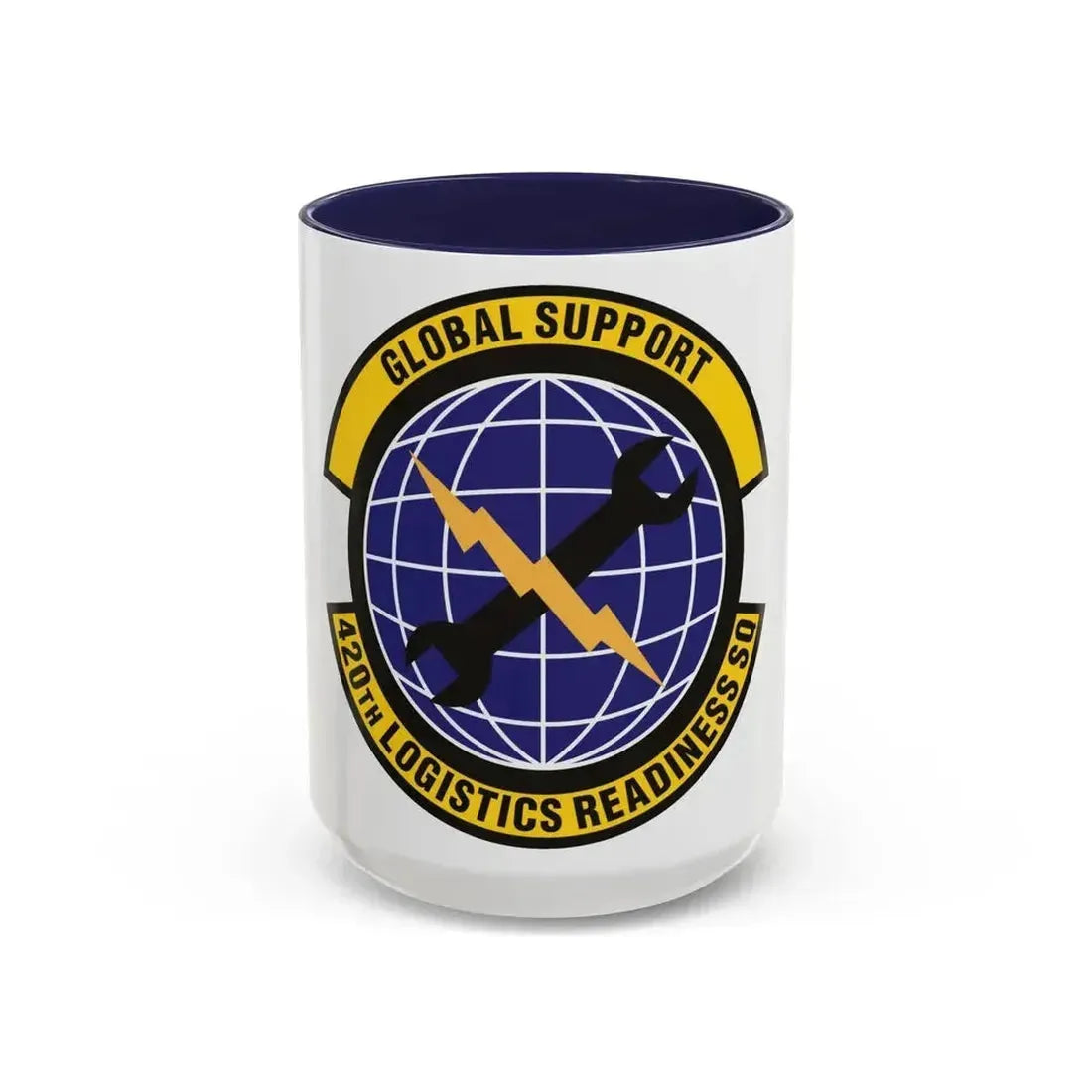 420th Logistics Readiness Squadron (U.S. Air Force) Accent Coffee Mug 15oz Navy - Go Mug Yourself
