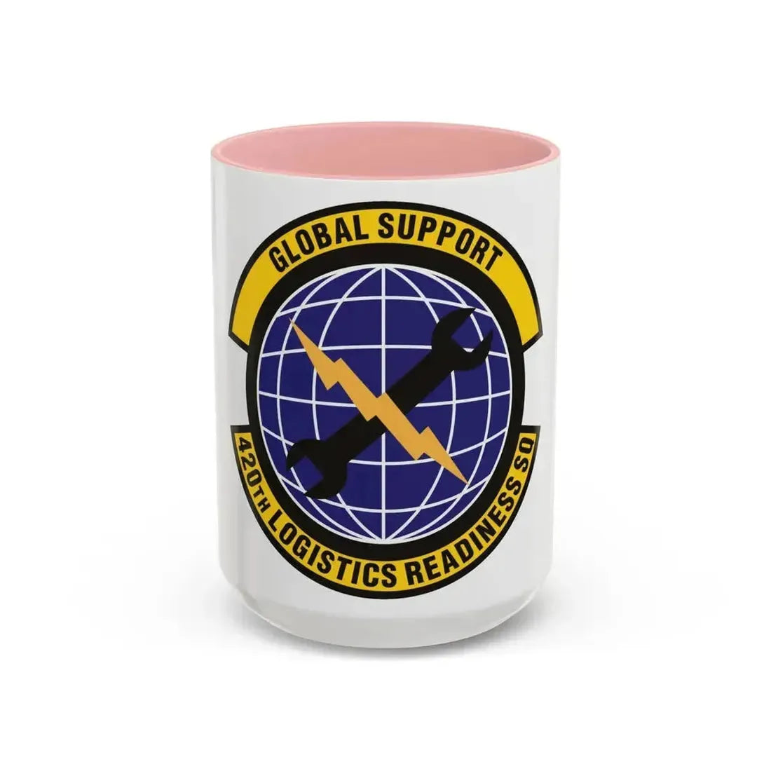 420th Logistics Readiness Squadron (U.S. Air Force) Accent Coffee Mug 15oz Pink - Go Mug Yourself