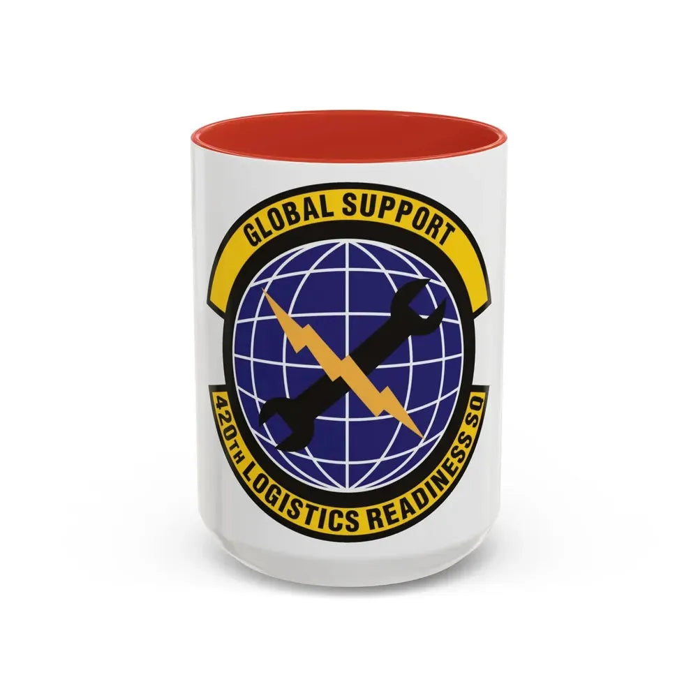 420th Logistics Readiness Squadron (U.S. Air Force) Accent Coffee Mug 15oz Red - Go Mug Yourself