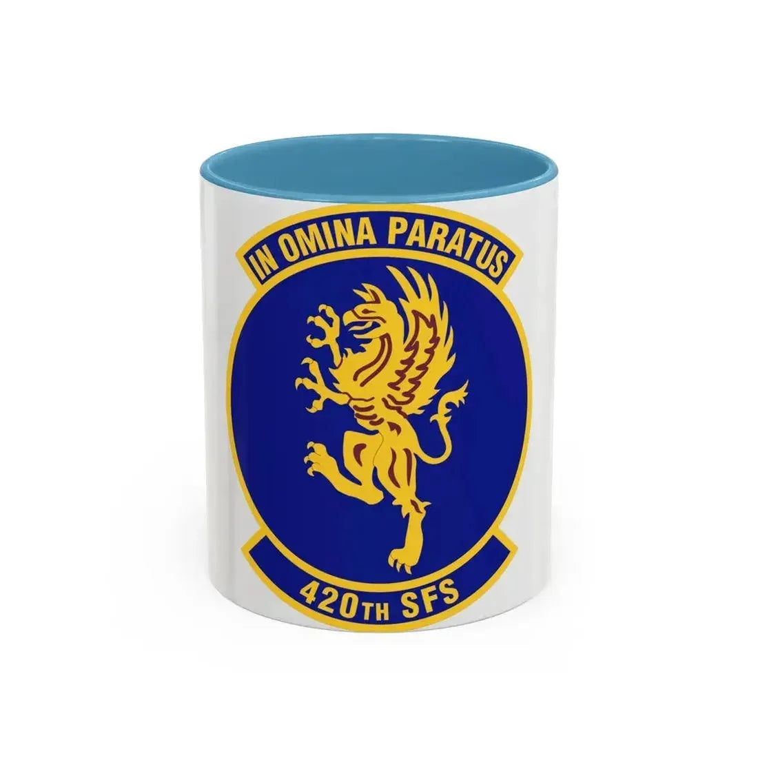 420th Security Forces Squadron (U.S. Air Force) Accent Coffee Mug 11oz Light Blue - Go Mug Yourself