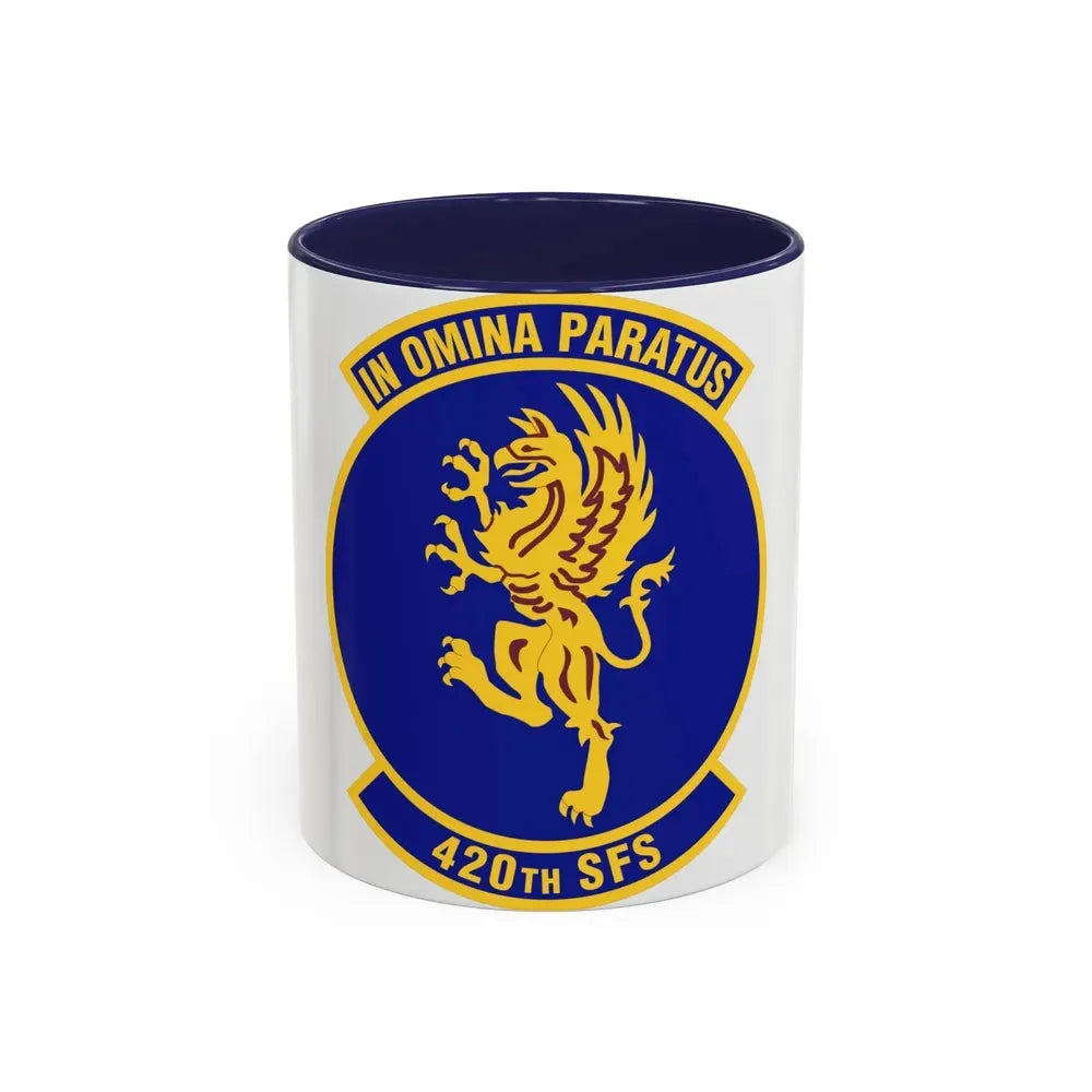 420th Security Forces Squadron (U.S. Air Force) Accent Coffee Mug 11oz Navy - Go Mug Yourself