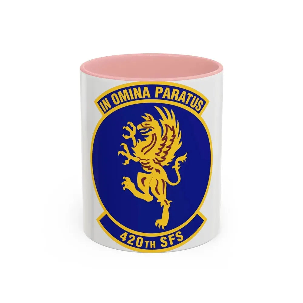 420th Security Forces Squadron (U.S. Air Force) Accent Coffee Mug 11oz Pink - Go Mug Yourself