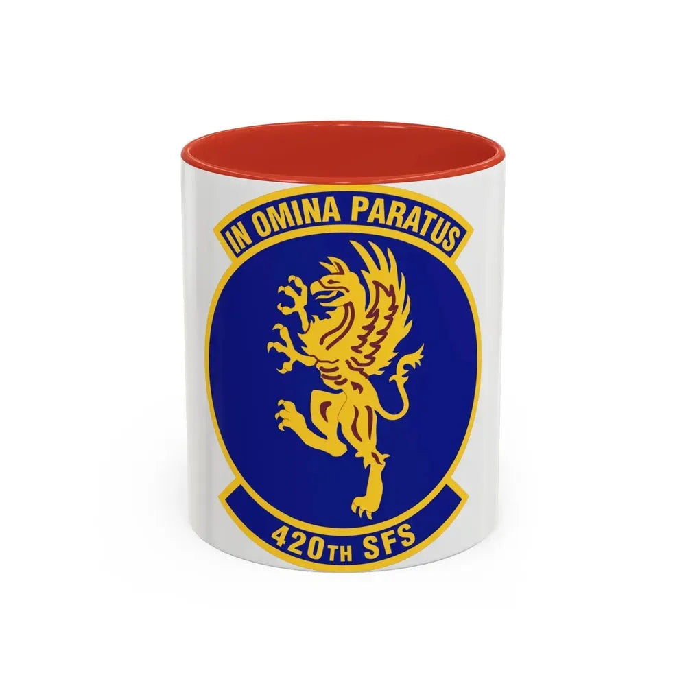 420th Security Forces Squadron (U.S. Air Force) Accent Coffee Mug 11oz Red - Go Mug Yourself