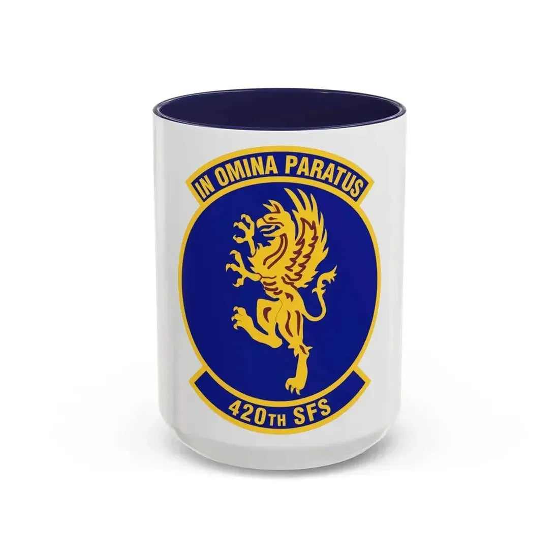 420th Security Forces Squadron (U.S. Air Force) Accent Coffee Mug 15oz Navy - Go Mug Yourself