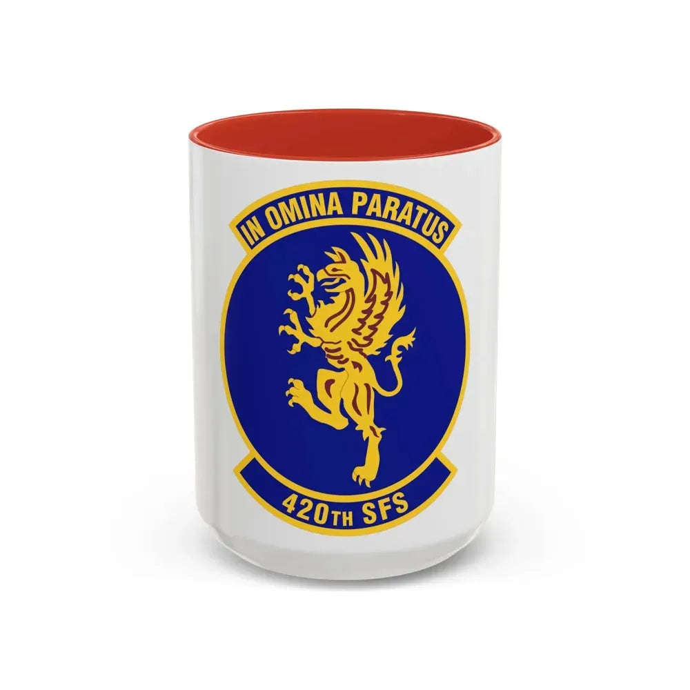 420th Security Forces Squadron (U.S. Air Force) Accent Coffee Mug 15oz Red - Go Mug Yourself