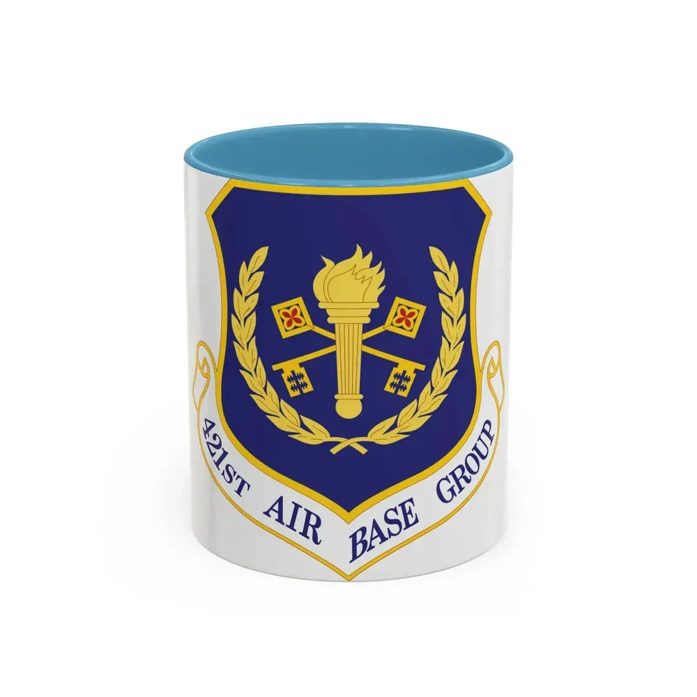 421st Air Base Group (U.S. Air Force) Accent Coffee Mug 11oz Light Blue - Go Mug Yourself