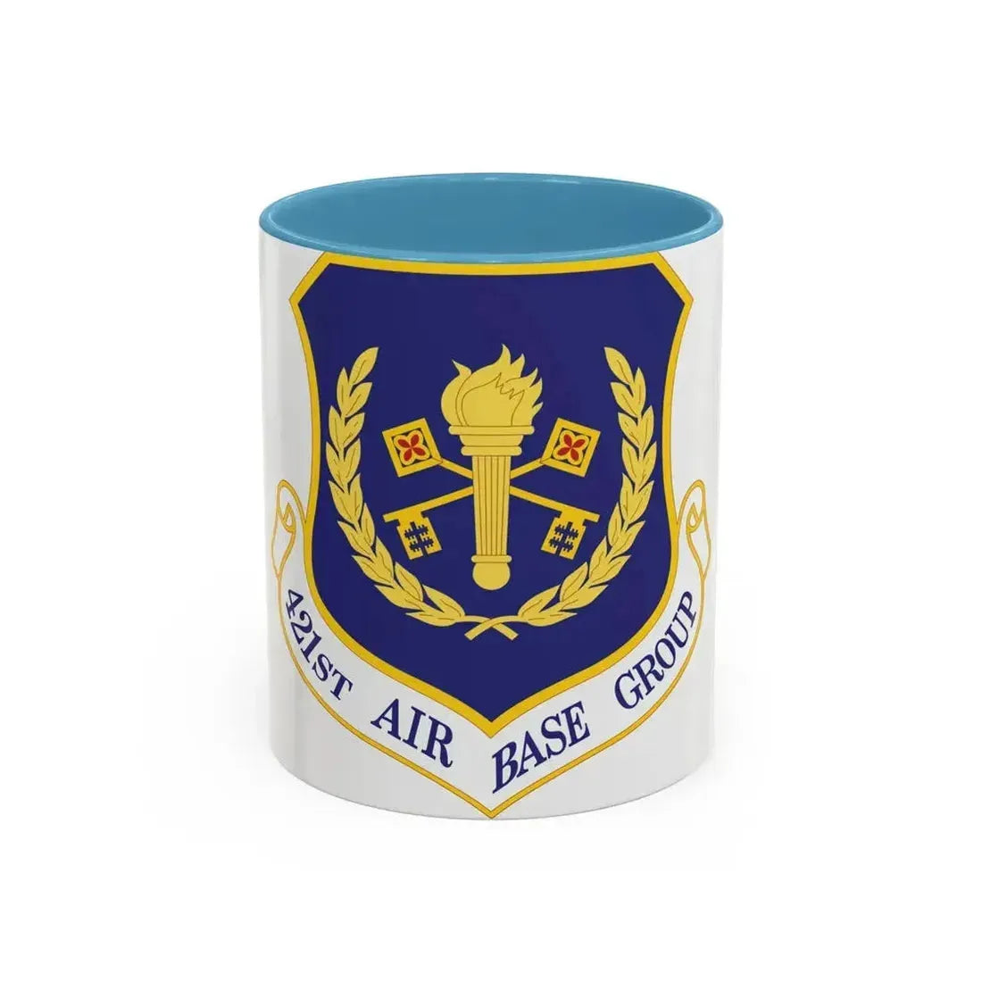 421st Air Base Group (U.S. Air Force) Accent Coffee Mug 11oz Light Blue - Go Mug Yourself