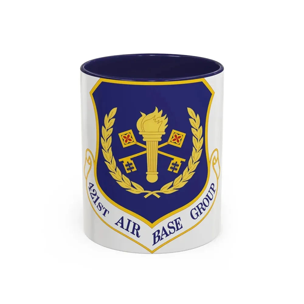 421st Air Base Group (U.S. Air Force) Accent Coffee Mug 11oz Navy - Go Mug Yourself