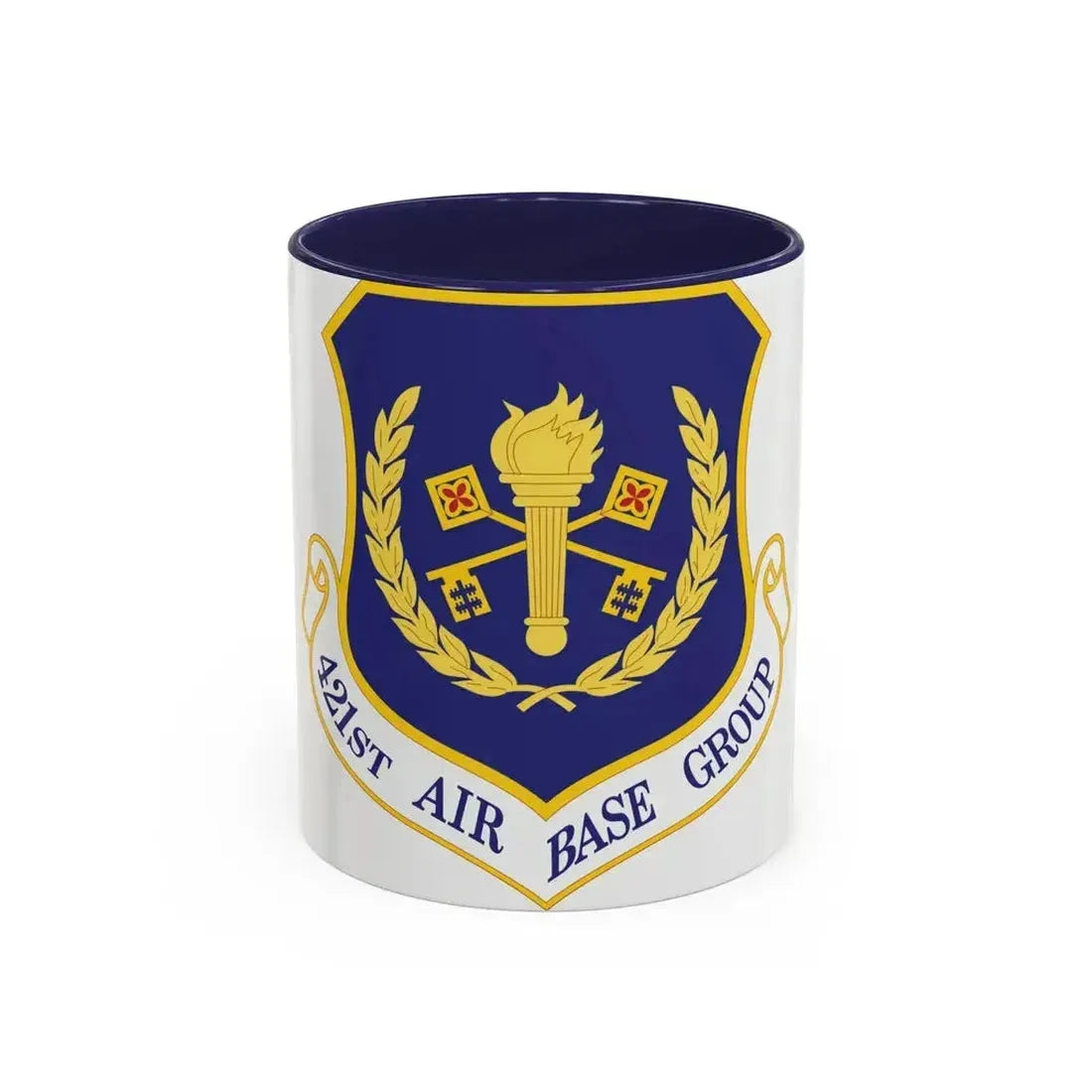 421st Air Base Group (U.S. Air Force) Accent Coffee Mug 11oz Navy - Go Mug Yourself