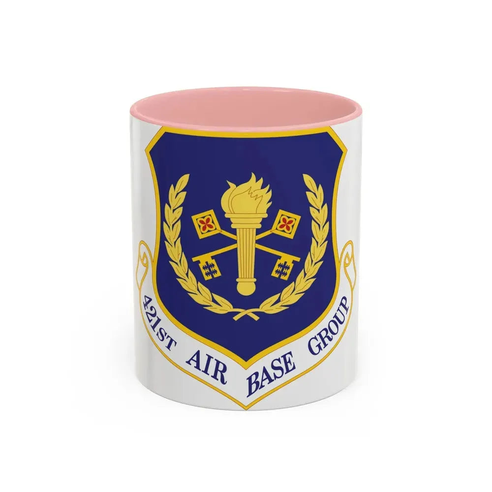 421st Air Base Group (U.S. Air Force) Accent Coffee Mug 11oz Pink - Go Mug Yourself