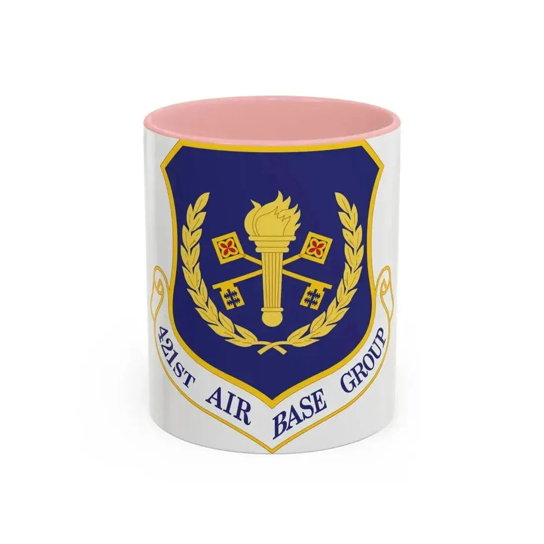 421st Air Base Group (U.S. Air Force) Accent Coffee Mug 11oz Pink - Go Mug Yourself