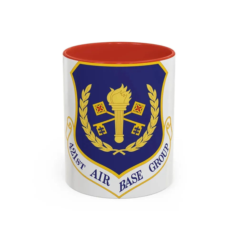 421st Air Base Group (U.S. Air Force) Accent Coffee Mug 11oz Red - Go Mug Yourself