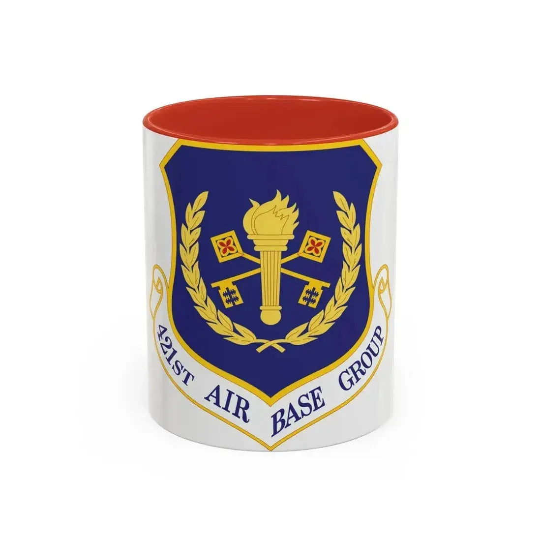 421st Air Base Group (U.S. Air Force) Accent Coffee Mug 11oz Red - Go Mug Yourself