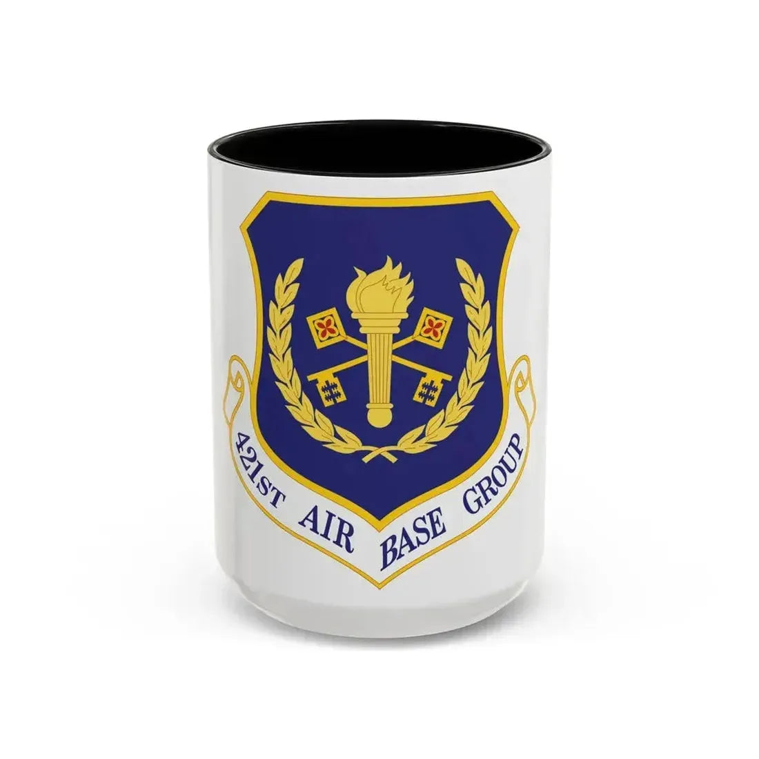 421st Air Base Group (U.S. Air Force) Accent Coffee Mug 15oz Black - Go Mug Yourself