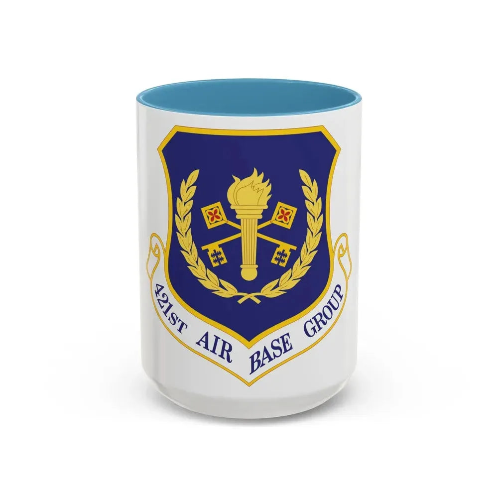 421st Air Base Group (U.S. Air Force) Accent Coffee Mug 15oz Light Blue - Go Mug Yourself