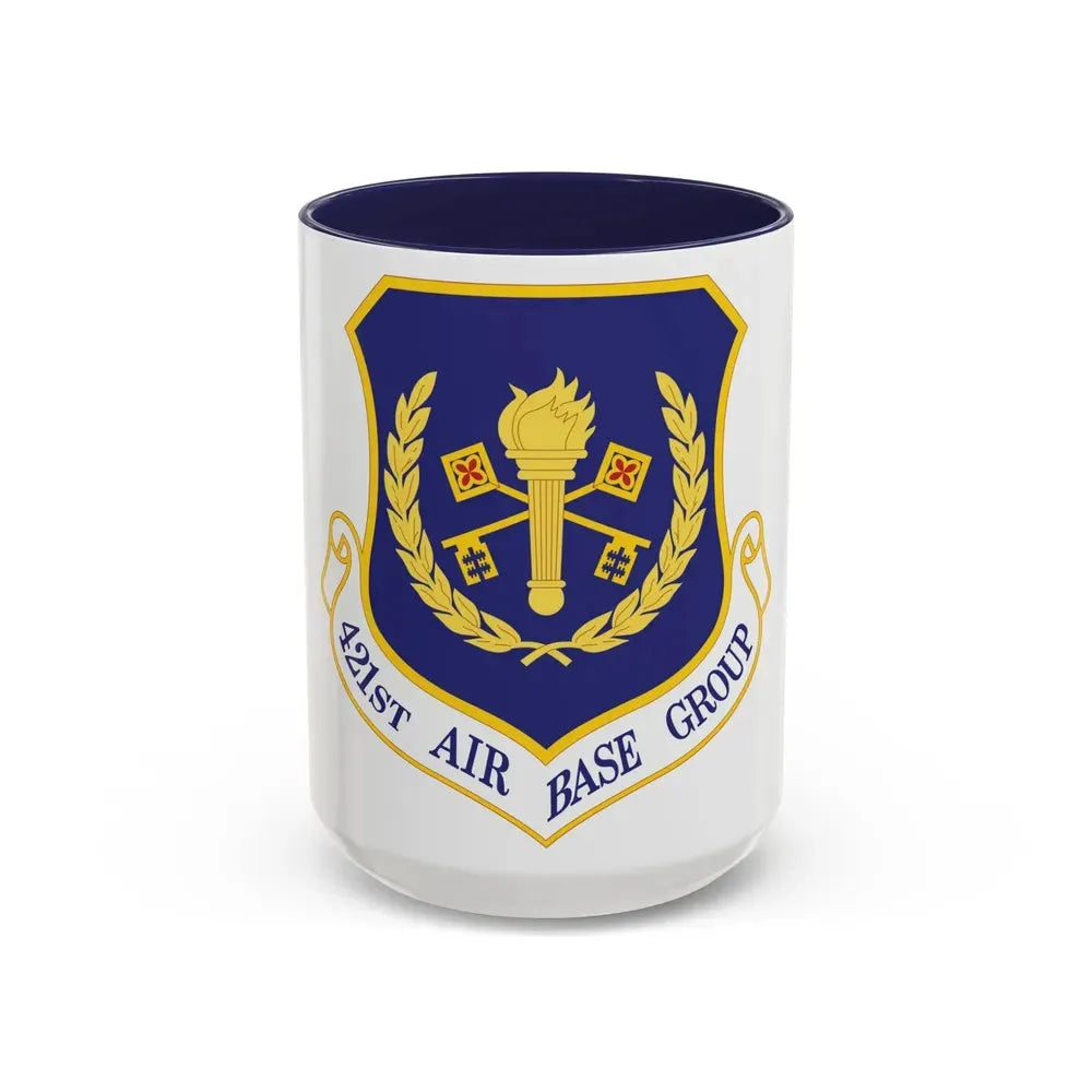 421st Air Base Group (U.S. Air Force) Accent Coffee Mug 15oz Navy - Go Mug Yourself