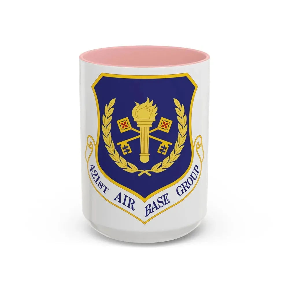 421st Air Base Group (U.S. Air Force) Accent Coffee Mug 15oz Pink - Go Mug Yourself
