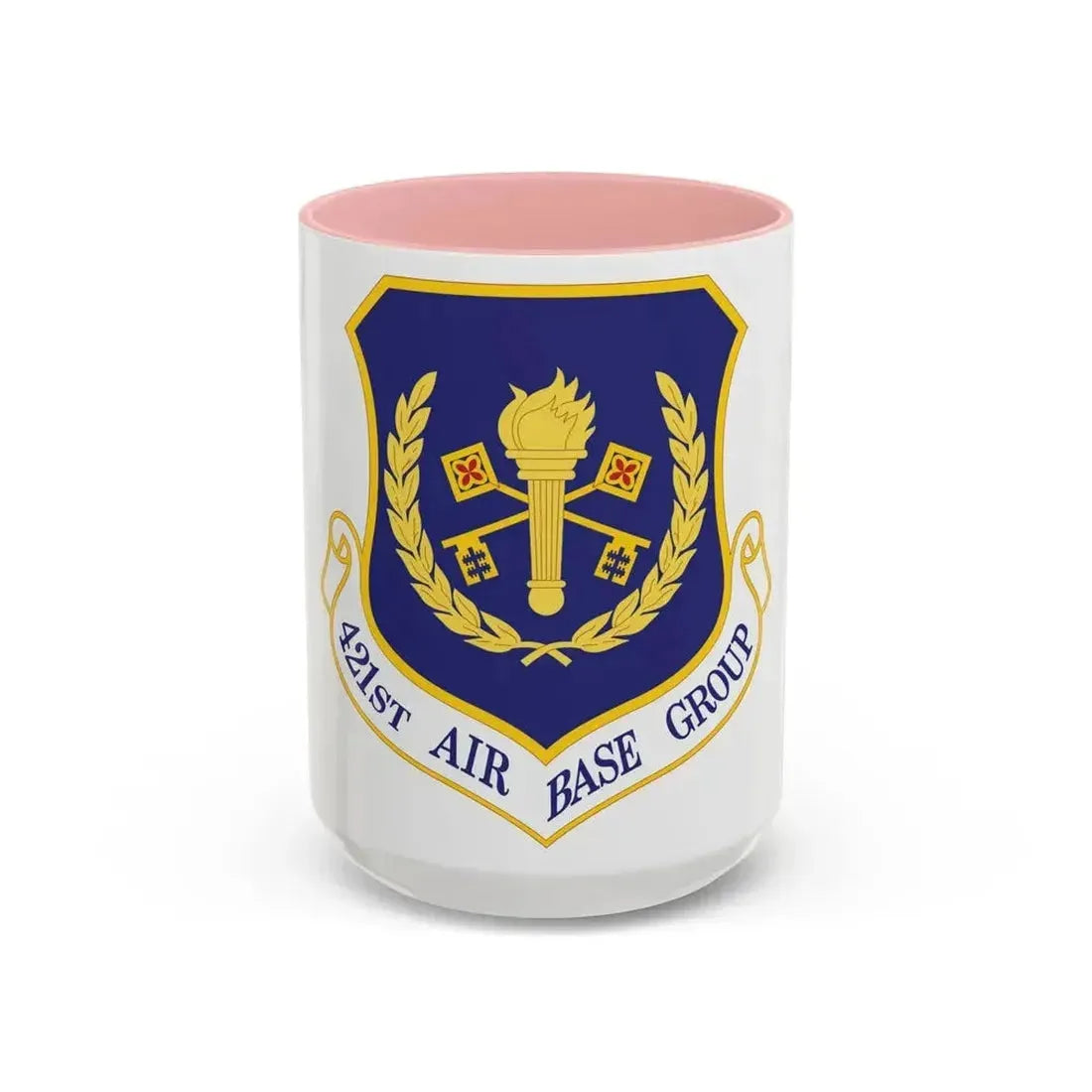 421st Air Base Group (U.S. Air Force) Accent Coffee Mug 15oz Pink - Go Mug Yourself