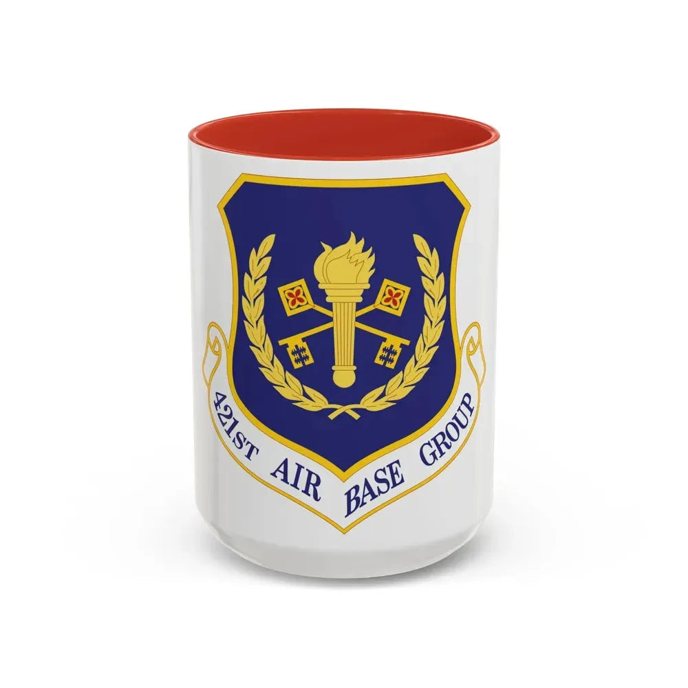 421st Air Base Group (U.S. Air Force) Accent Coffee Mug 15oz Red - Go Mug Yourself