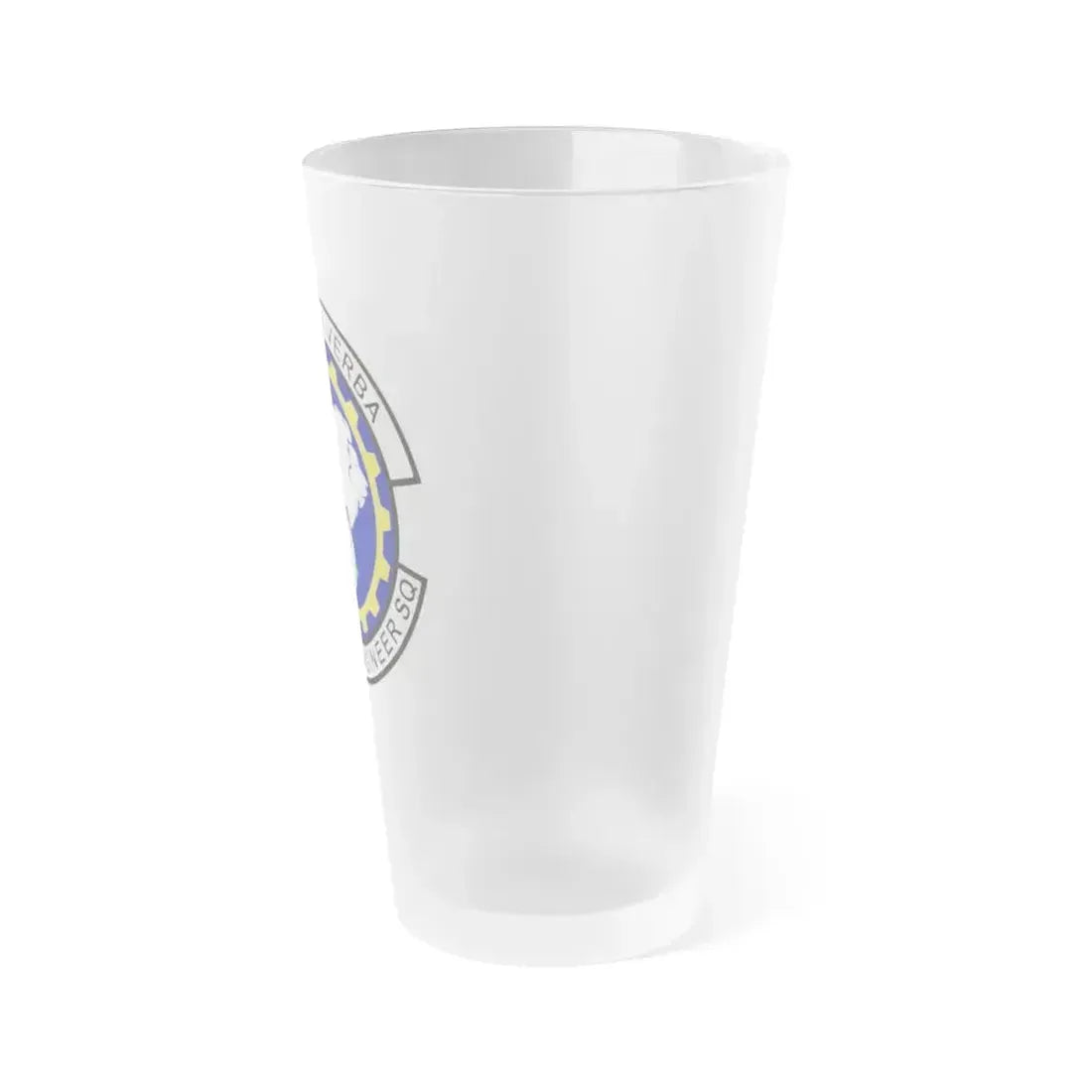 421st Civil Engineer Squadron (U.S. Air Force) Frosted Pint Glass 16oz - Go Mug Yourself