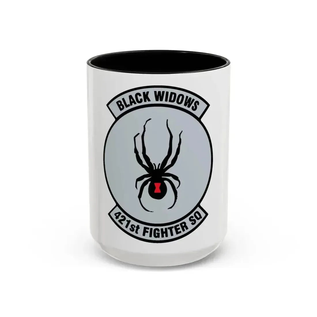 421st Fighter Squadron Black Widows (U.S. Air Force) Accent Coffee Mug 15oz Black - Go Mug Yourself