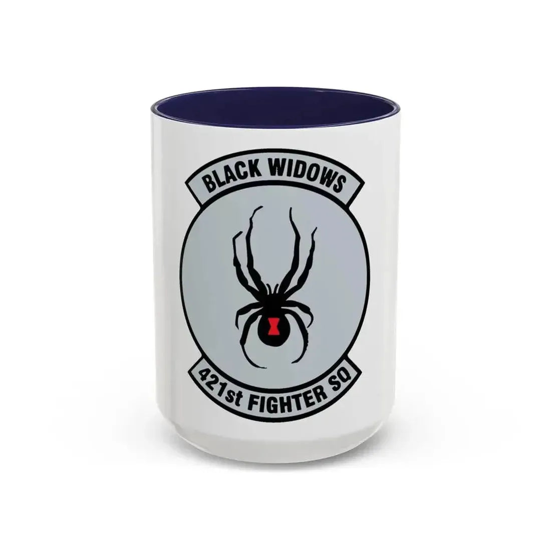 421st Fighter Squadron Black Widows (U.S. Air Force) Accent Coffee Mug 15oz Navy - Go Mug Yourself