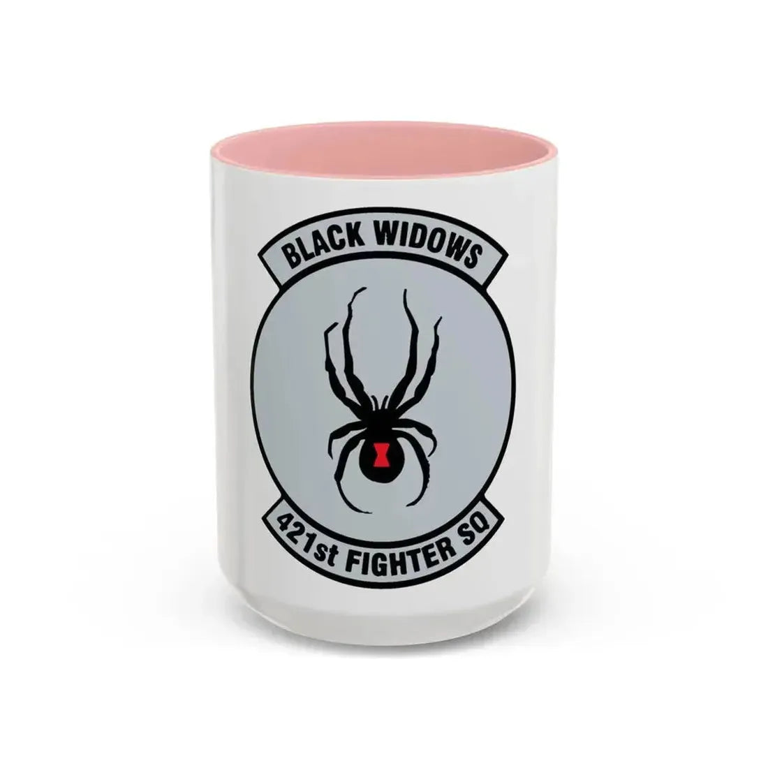 421st Fighter Squadron Black Widows (U.S. Air Force) Accent Coffee Mug 15oz Pink - Go Mug Yourself