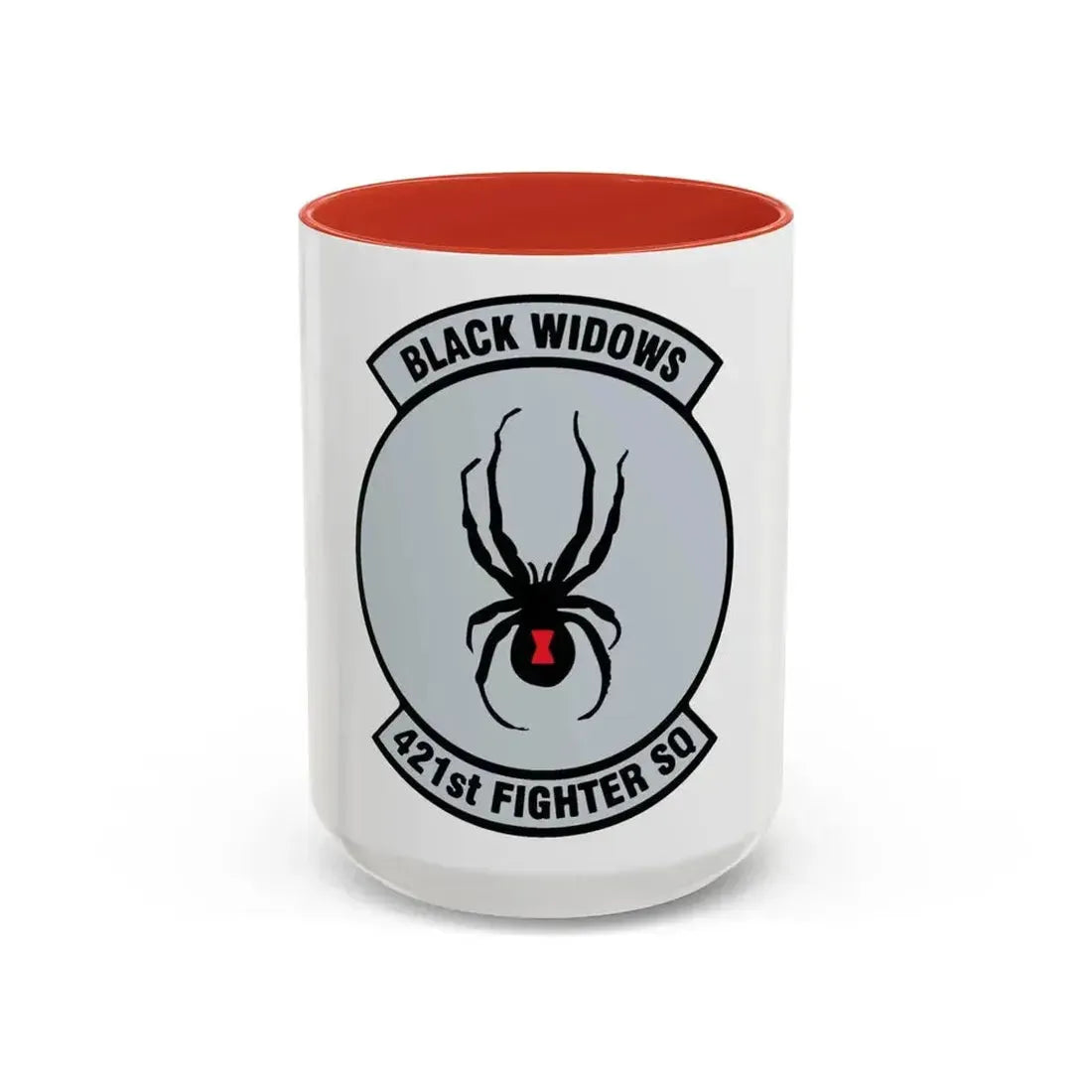 421st Fighter Squadron Black Widows (U.S. Air Force) Accent Coffee Mug 15oz Red - Go Mug Yourself