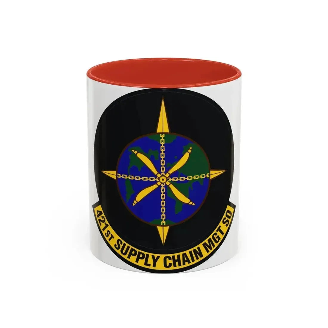 421st Supply Chain Management Squadron (U.S. Air Force) Accent Coffee Mug 11oz Red - Go Mug Yourself