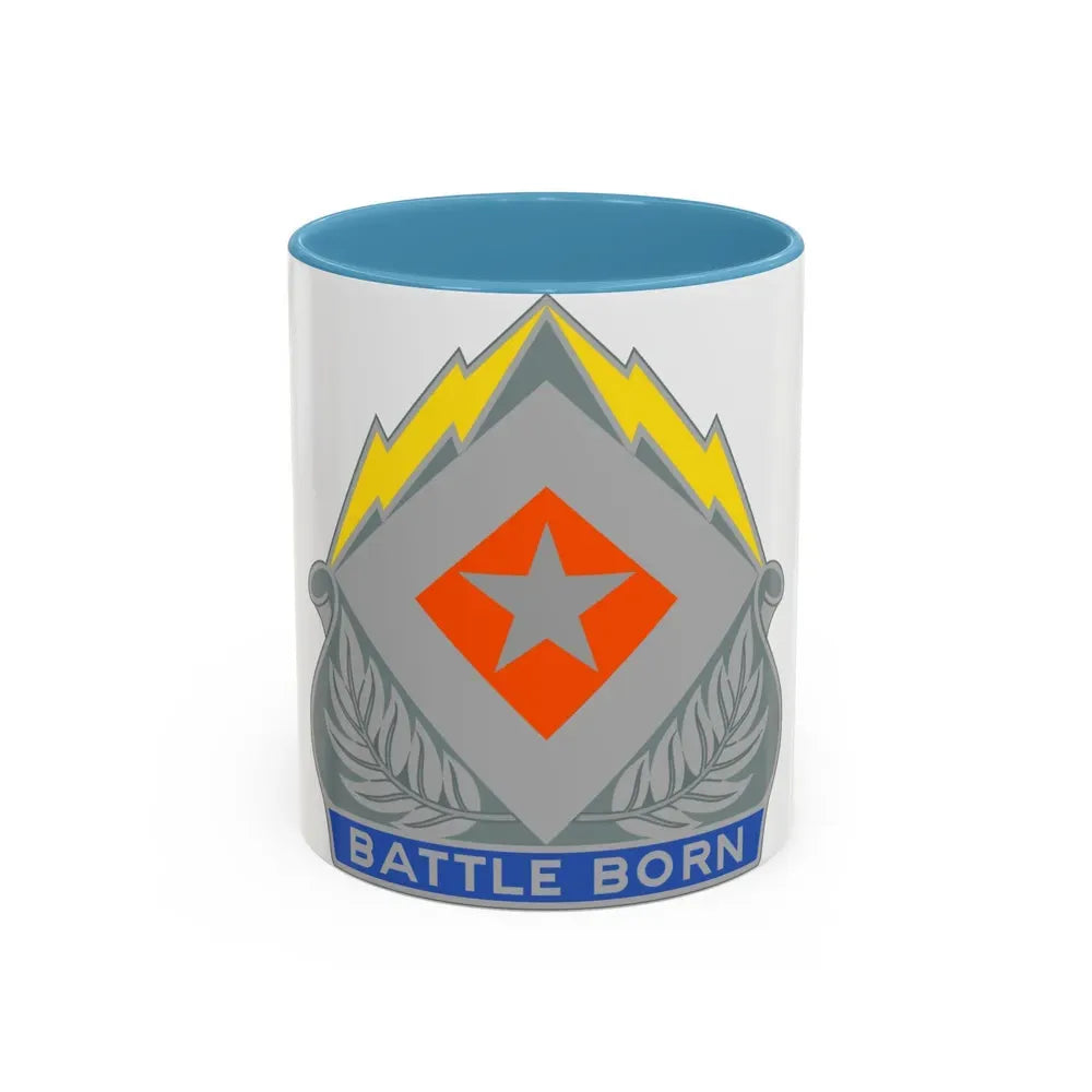 422 Signal Battalion (U.S. Army) Accent Coffee Mug 11oz Light Blue - Go Mug Yourself