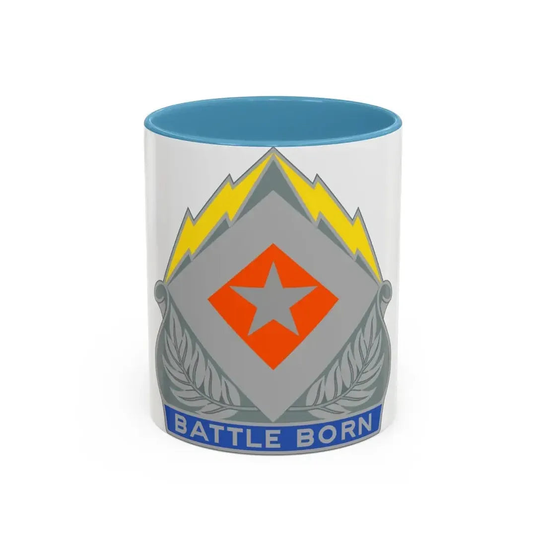 422 Signal Battalion (U.S. Army) Accent Coffee Mug 11oz Light Blue - Go Mug Yourself