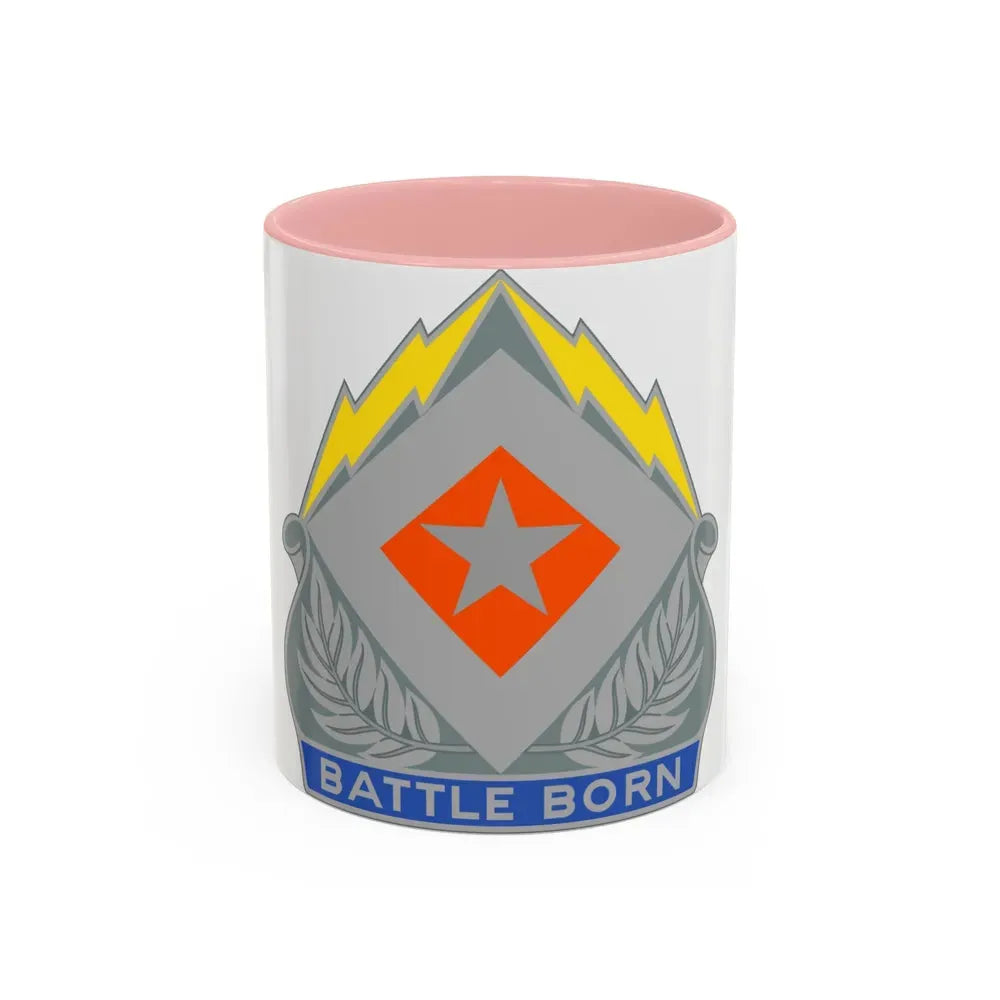 422 Signal Battalion (U.S. Army) Accent Coffee Mug 11oz Pink - Go Mug Yourself